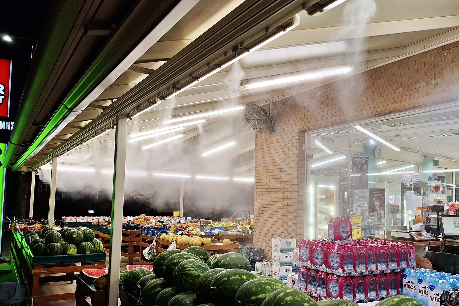 Επαγγελματική Υδρονέφωση στο mini market Froutomania Λεβεντογιάννης στο Ναύπλιο